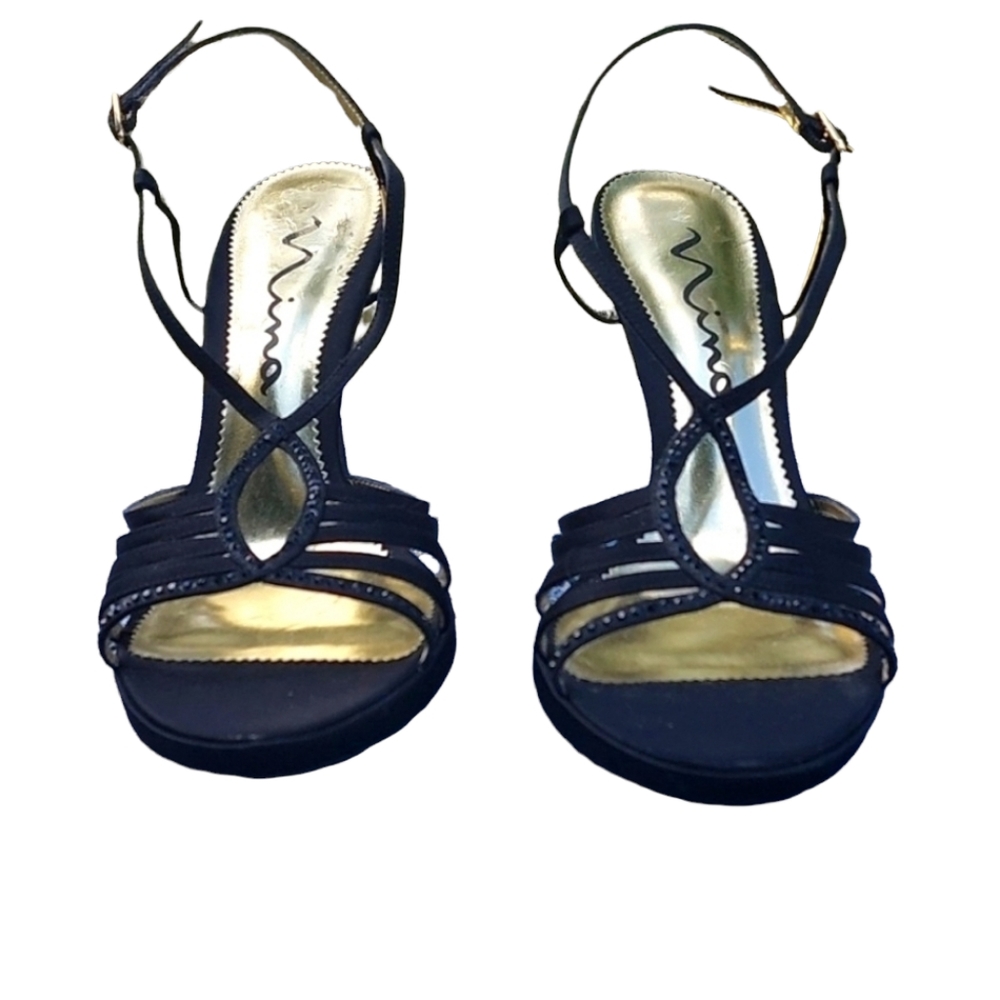 SOLD Nina "Clio" Black Heels Sz 10